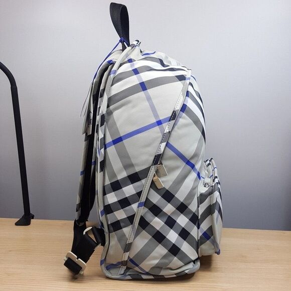 BURBERRY Backpack Shield Lichen Check Plaid Cream Authentic Unisex $1950 main image 13